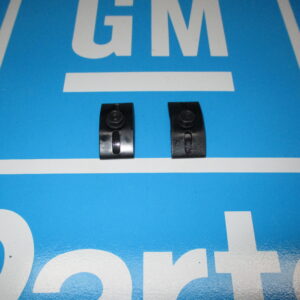 Two neutral safety switch retainers kept on a blue surface