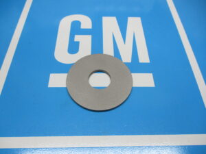 Round metal on blue sheet
