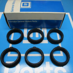 A pack of six column sleeves in black color