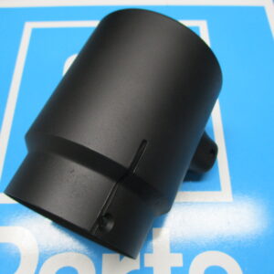 A black non tilt steering column bearing on a blue surface