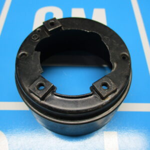 Black component kept on a blue surface